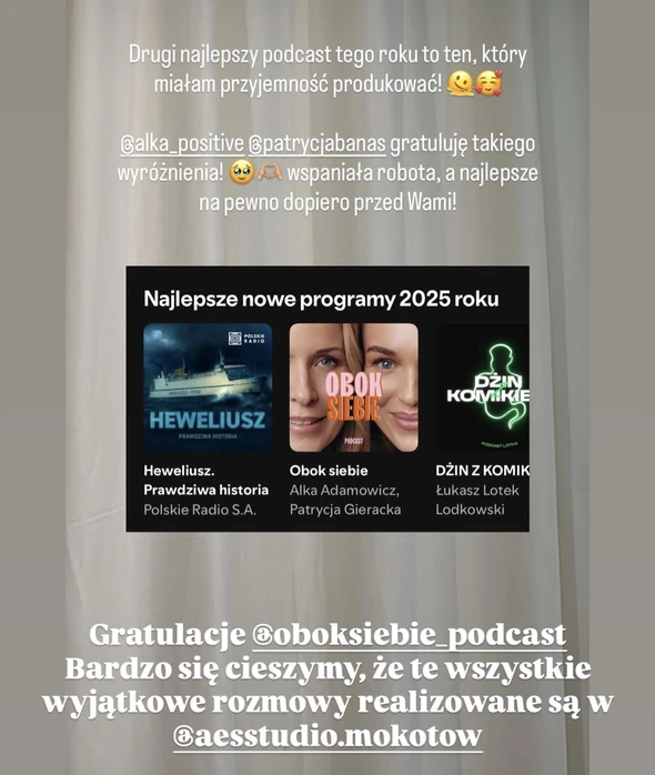 "Obok siebie" studio podcast Warszawa